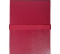 Exacompta 10x Chemise dos extensible balacron et sangle scratch. Bordeaux 624E