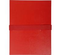 Exacompta 10x Chemise dos extensible balacron et sangle scratch. Rouge 629E