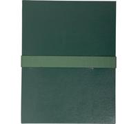 Exacompta 10x Chemise dos extensible balacron et sangle scratch. Vert foncé 633E