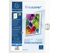 Exacompta 10x Chemise dos extensible Krea Cover® 24x32cm Blanc 37802H
