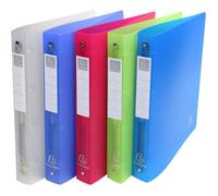 Exacompta - Réf. 51359E - Carton de 10 classeurs semi-rigides Chromaline - 4 anneaux ronds 30 mm - Dos 40 mm - Dimensions extérieures : 32 x 26,8 cm - A4 Maxi - Assortis
