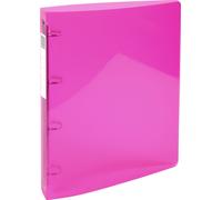 Exacompta 10x Classeur 4 anneaux 30mm PP polypropylène 7/10e A4 maxi Rose 51774E
