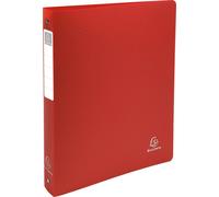 Exacompta 10x Classeur 4 anneaux 30mm PP rigide 10/10e A4 Maxi. Rouge 51395E