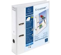 Exacompta 10x Classeur à levier Dos 70mm rembordé 1 pochette A4 Blanc 53789E