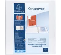 Exacompta 10x Classeur PP 2 anneaux en D 50mm A4 maxi Blanc 51824E