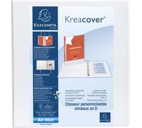 Exacompta 10x Classeur PP 2 anneaux en D 60mm A4 maxi Blanc 51825E