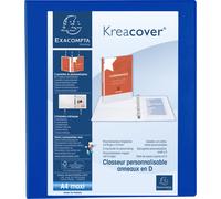 Exacompta 10x Classeur PP 4 anneaux en D 30mm A4 maxi Bleu 51842BE