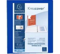 Exacompta 10x Classeur PP 4 anneaux en D 30mm A4 maxi Bleu 51842BE