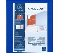 Exacompta 10x Classeur PP 4 anneaux en D 40mm A4 maxi Bleu 51843BE