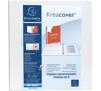 Exacompta 10x Classeur PP 4 anneaux en D 60mm A4 maxi Blanc 51945E