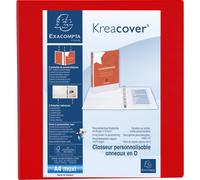 Exacompta 10x Classeur PP 4 anneaux en D 60mm A4 maxi Rouge 51845RE