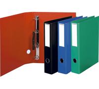 Exacompta 10x Classeur rembordé PVC 4 anneaux en D de 50mm A4 maxi assort 51740E