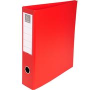 Exacompta 10x Classeur rembordé PVC 4 anneaux en D de 50mm A4 maxi Rouge 51745E