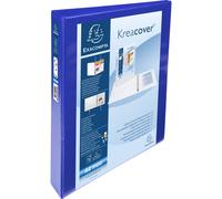 Exacompta 10x Classeur rigide 2 poches 4 anneaux en D 30mm A4 maxi Bleu 51942BE