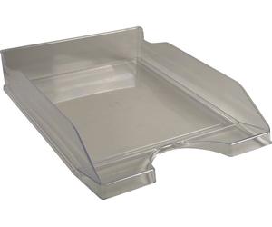 Exacompta 10x Corbeille à courrier Ecotray Office Gris transparent 12327D