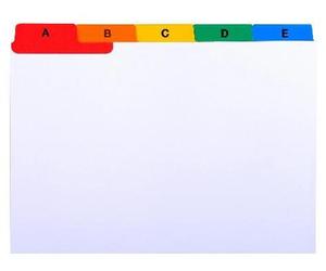 Exacompta 10x Intercalaires A à Z carte blanche 160g A6 Blanc 13997E