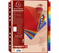 Exacompta 10x Intercalaires avec pochette PP 12 positions A4 maxi assort. 4844E