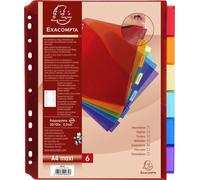Exacompta 10x Intercalaires avec pochette PP 6 positions A4 maxi assort. 4834E