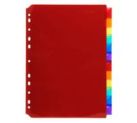 Exacompta 10x Intercalaires PP transparent couleurs A4 12 pos assort 3912E