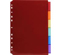Exacompta 10x Intercalaires PP transparent couleurs A4 6 pos assort 3906E
