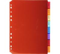 Exacompta 10x Intercalaires PP transparent couleurs A4 8 pos assort 3908E