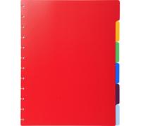 Exacompta 10x Intercalaires PPs 6 pos pour porte-vues à anneaux assort 86002E