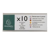 Exacompta 10x Lot de 10 chevalets double face horizontal A7 Cristal 87358D