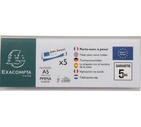 Exacompta 10x Lot de 5 chevalets double face horizontal A5 Cristal 85358D