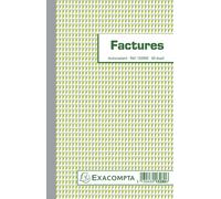 Exacompta 10x Manifold Factures 21x13,5cm 50 feuillets dupli auocopiants 13280E
