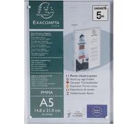 Exacompta 10x Porte-visuel avec fermeture magnétique A5 Cristal 85458D