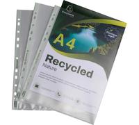 Exacompta 10x Sachet de 25 pochettes perforées PP recy 4 Translucide 5350E