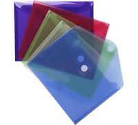 Exacompta 10x Sachet de 5 mini pochettes-enveloppes PP A5 assort. 56720E