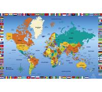 Exacompta 10x Sous-main rigide PVC Monde 37,5x57,5 cm Visuel 29790E