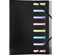 Exacompta 10x Trieur PP 3 rabats 8 compartiments OPAK Couleurs assorties 56180E