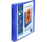Exacompta 12x Classeur 4 anneaux 30mm PP 10/10e Krea Cover A4 maxi Bleu 51562E