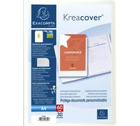 Exacompta 12x Protège-documents en PP rigide Kreacover® 60 vues A4 Blanc 58309E
