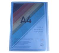 Exacompta 12x Protège-documents en PP semi rigide 80 vues A4 Bleu 85462E