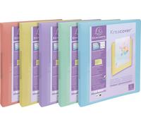 Exacompta 15x Classeur 2 anneaux 30mm PP Pastel A4 Couleurs assorties 54779E