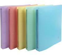 Exacompta 15x Classeur 4 anneaux 30 mm PP Pastel A4 Maxi assort. 51970E