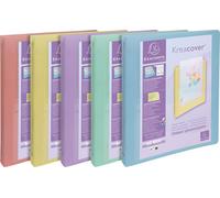 Exacompta 15x Classeur 4 anneaux 30mm PP Pastel A4 Maxi assort. 51779E