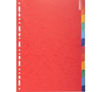 Exacompta 15x Intercalaires 225g avec onglets renforcés 12 pos A4 assort 2212E