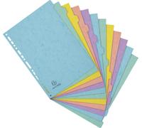 Exacompta 15x Intercalaires 400g/m2 Aquarel 12 positions A4 assort. 7712E
