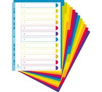 Exacompta 15x Intercalaires en PP 12 positions Campus A4 Maxi Translucide 3812E