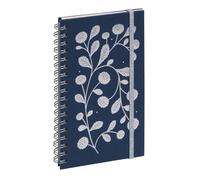 Exacompta 1608052E - Agenda semainier de poche Espace 16S spiralé Végétal - 9 x 16 cm - Janvier à décembre 2026 - Coloris bleu