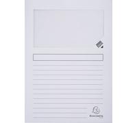 Exacompta 16x 25 chemises à fenêtre Forever 130g/m2 22x31cm Blanc 50270E