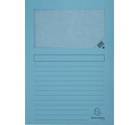 Exacompta 16x 25 chemises à fenêtre Forever 130g/m2 22x31cm Bleu clair 50252E