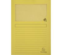 Exacompta 16x 25 chemises à fenêtre Forever 130g/m2 22x31cm Jaune 50259E