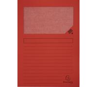 Exacompta 16x 25 chemises à fenêtre Forever 130g/m2 22x31cm Rouge 50255E