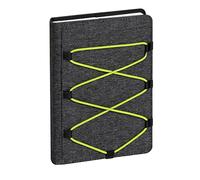 Exacompta - 180583E - Agenda journalier Forum Stretch - Couverutre amovible en matière synthétique - élastique jaune fluo sur la couverture - 12,5 cm x 17,5 cm - Août 2022 à juillet 2023