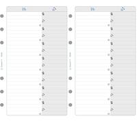 Exacompta 18216E - Recharges adresses-téléphones - Pour organiseur Exatime 17-47 feuillets - 10,5 x 17,2 cm - Coloris blanc (Lot de 2)